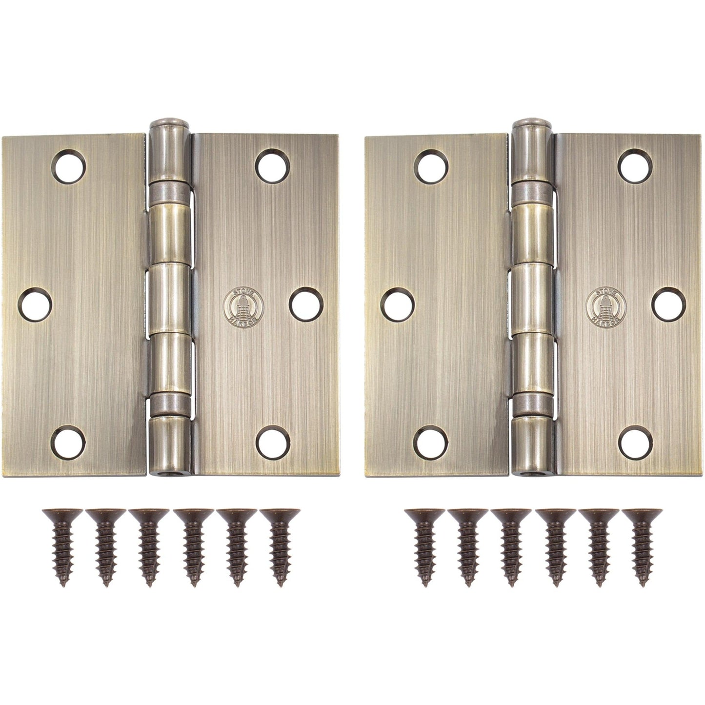 3-1/2" Ball-Bearing Door Hinges, Square Corner