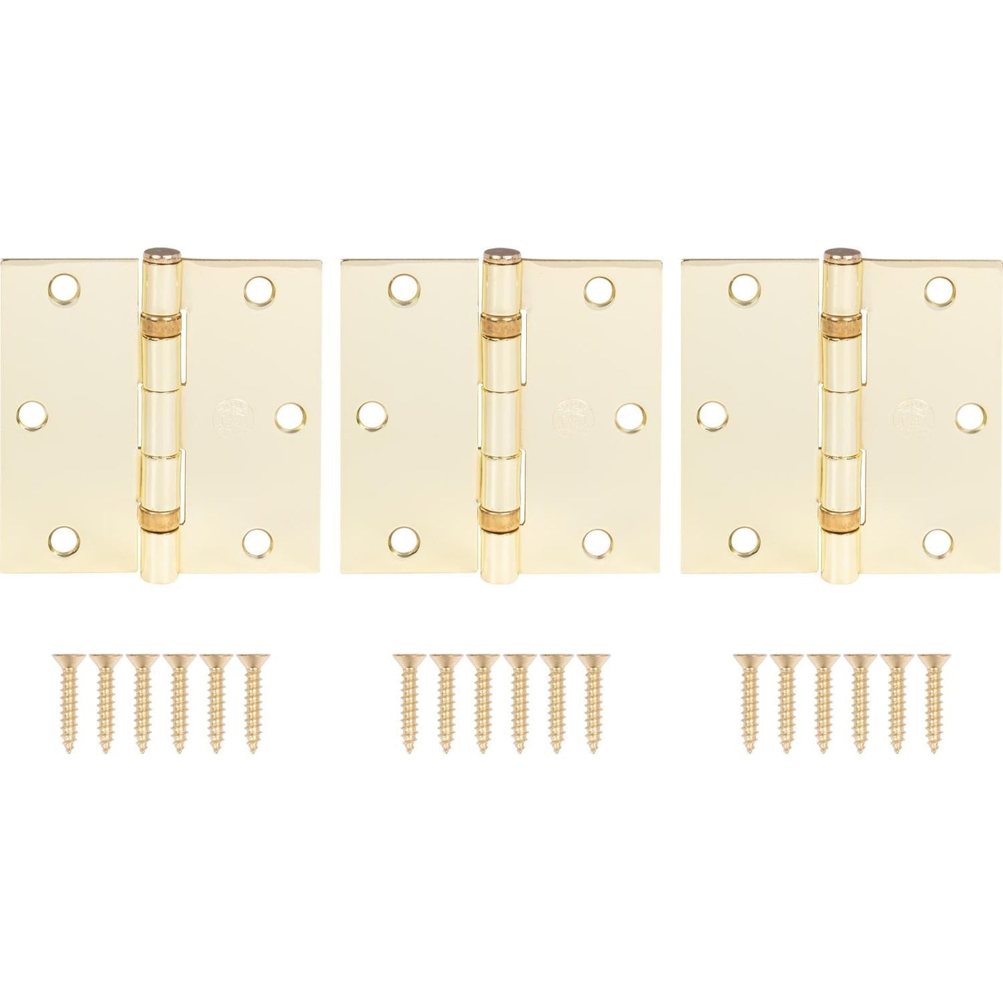 3-1/2" Ball-Bearing Door Hinges, Square Corner