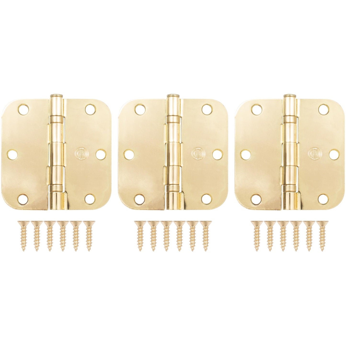 3-1/2" Ball-Bearing Door Hinges, 5/8" Radius Corner