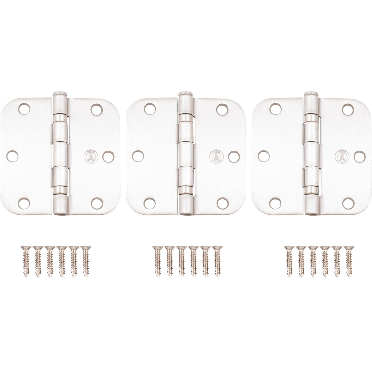 3-1/2" Ball-Bearing Door Hinges, 5/8" Radius Corner