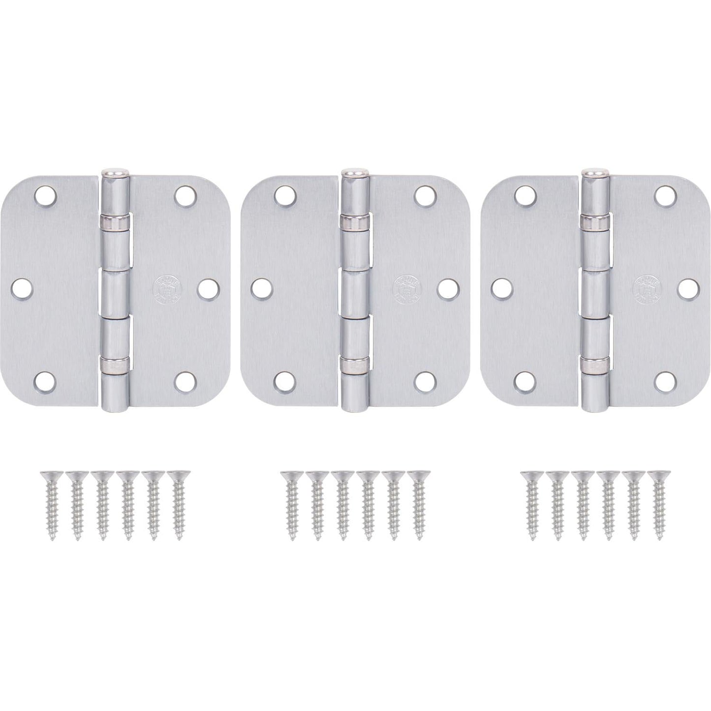 3-1/2" Ball-Bearing Door Hinges, 5/8" Radius Corner
