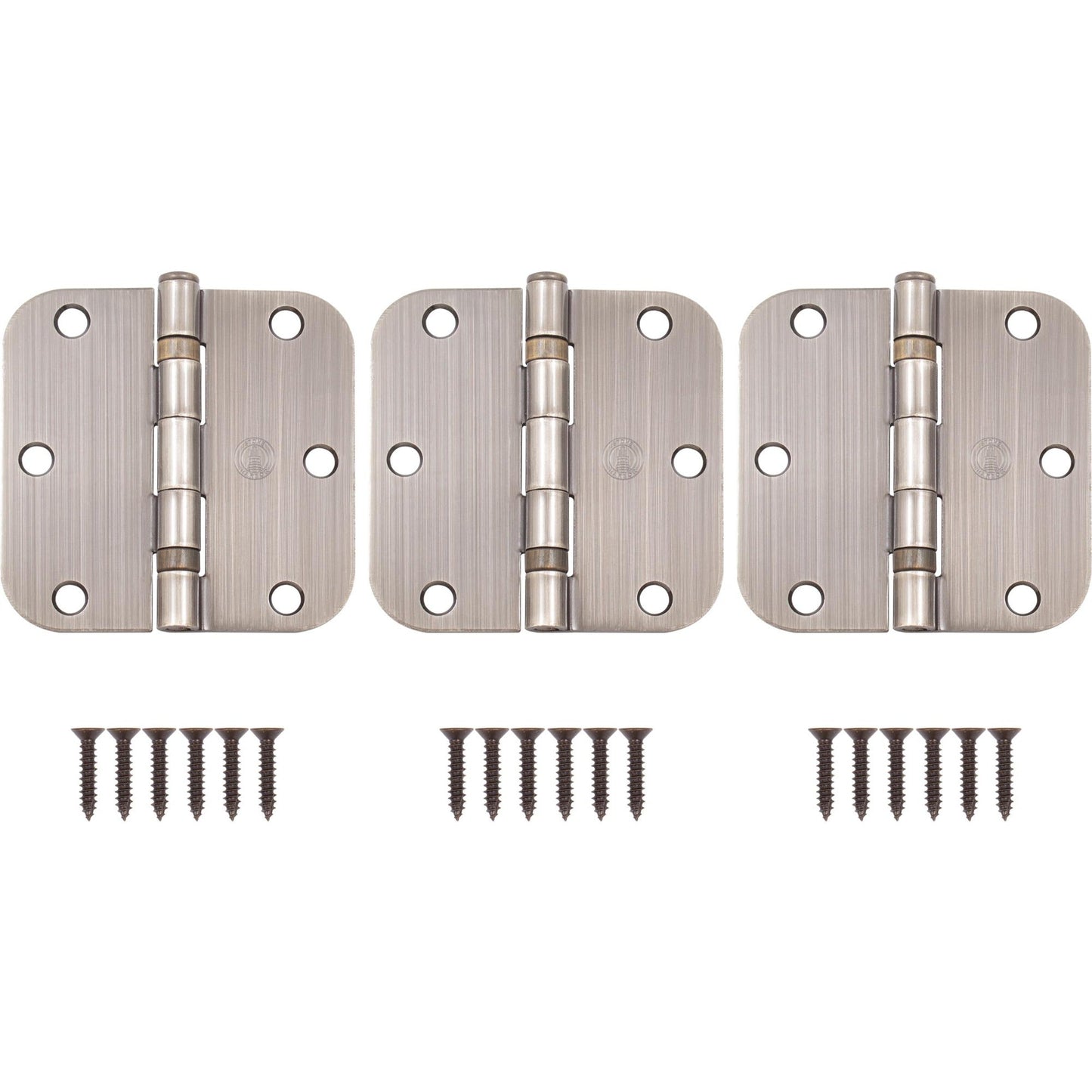 3-1/2" Ball-Bearing Door Hinges, 5/8" Radius Corner