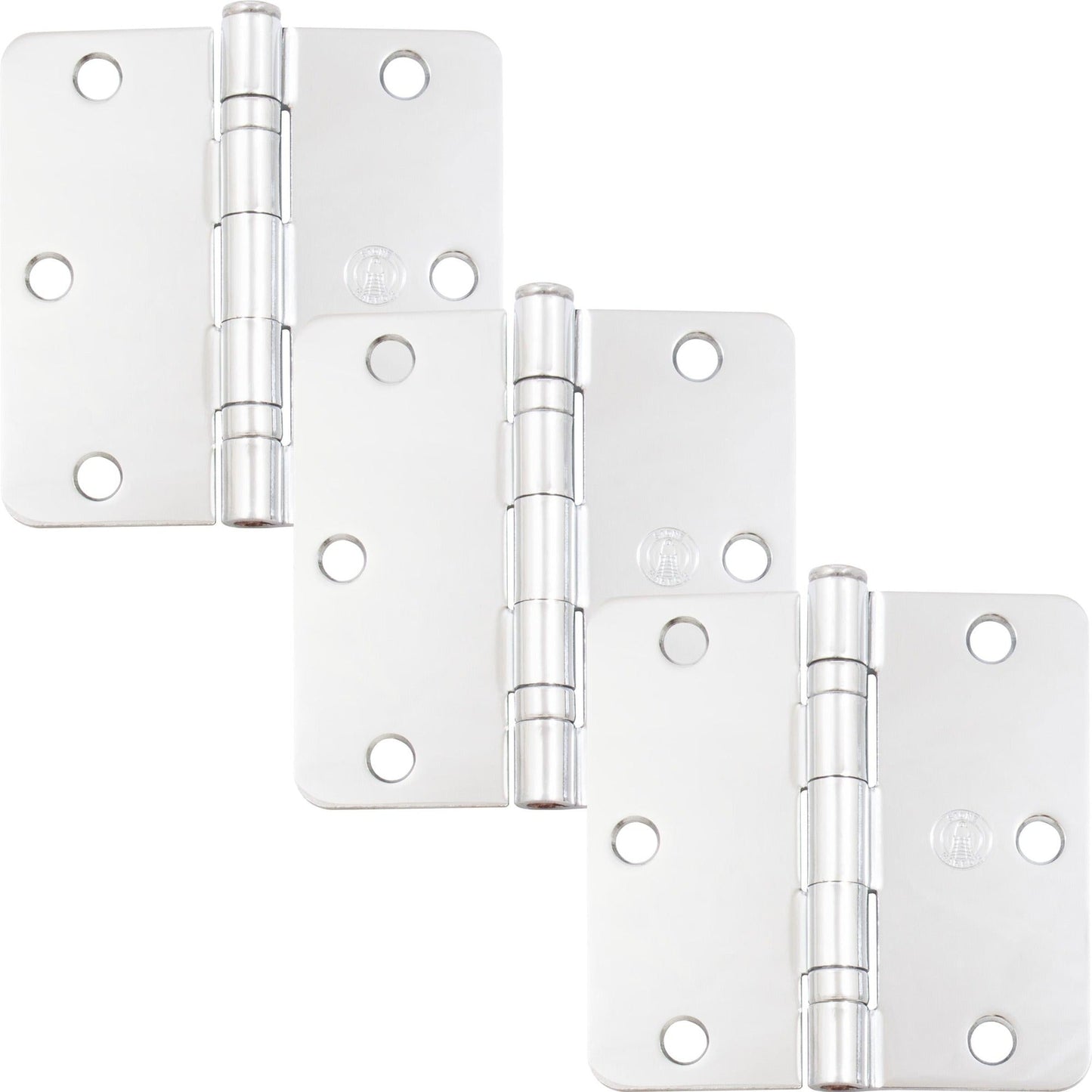 3-1/2" Ball-Bearing Door Hinges, 1/4" Radius Corner