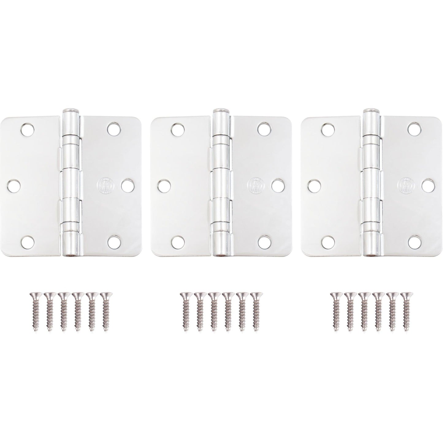 3-1/2" Ball-Bearing Door Hinges, 1/4" Radius Corner