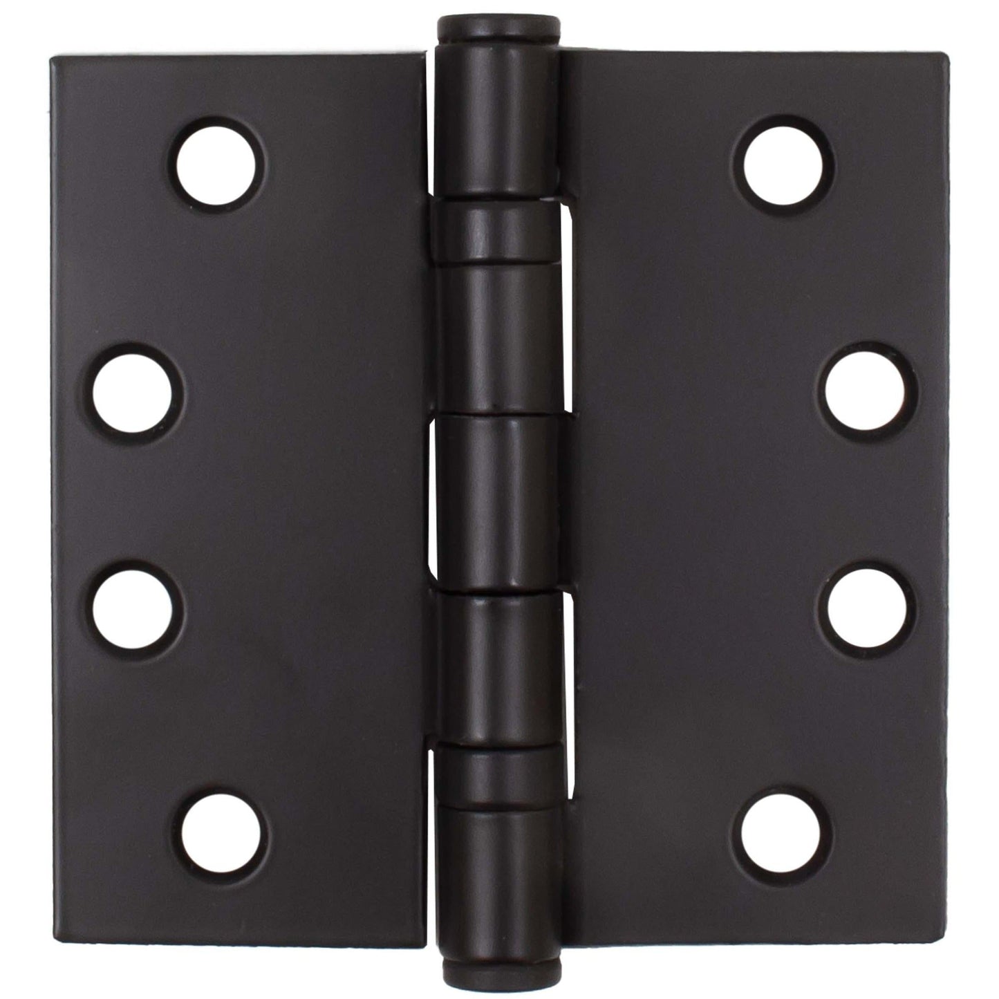 Commercial Grade Ball Bearing Hinge, 4 Inches, Square Corner, .129 Gauge, Matte Black